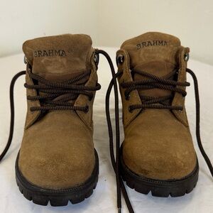 Brahma Raven Tan Suede Lace-Up Women’s Work Boots Size 6.5 oil/water resistant